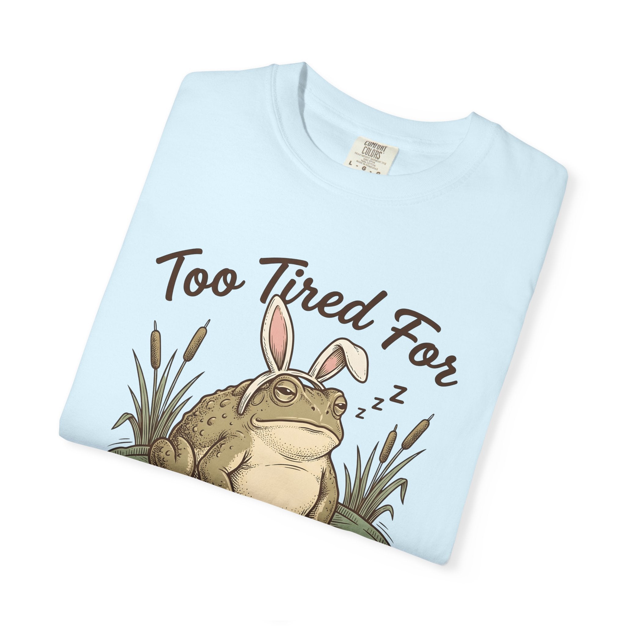 Frog Bunny Ears Shirt Easter Animal Gift Women Vintage Tee Toad T-Shirt Easter Fan Retro Tshirt Creature Graphic Hand Drawn Lily Pad Tshirt