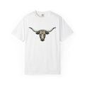 Longhorn Cattle Shirt Western Livestock Gift Women Tribal Tee Cows T-Shirt Cowboy Fan Primitive Tshirt Farm Graphic Hand Drawn Antlers