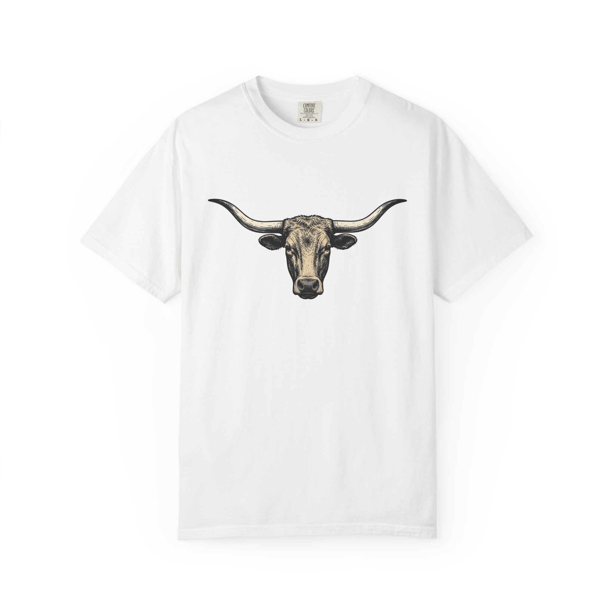 Longhorn Cattle Shirt Western Livestock Gift Women Tribal Tee Cows T-Shirt Cowboy Fan Primitive Tshirt Farm Graphic Hand Drawn Antlers