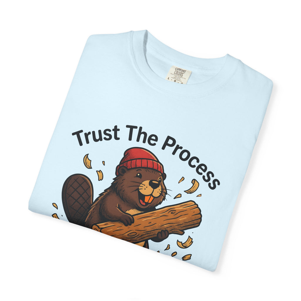 Beaver Log Shirt Funny Animal Gift Women Cartoon Tee Dam T-Shirt Humor Fan Comic Tshirt Wildlife Graphic Vintage Red Beanie Tshirt