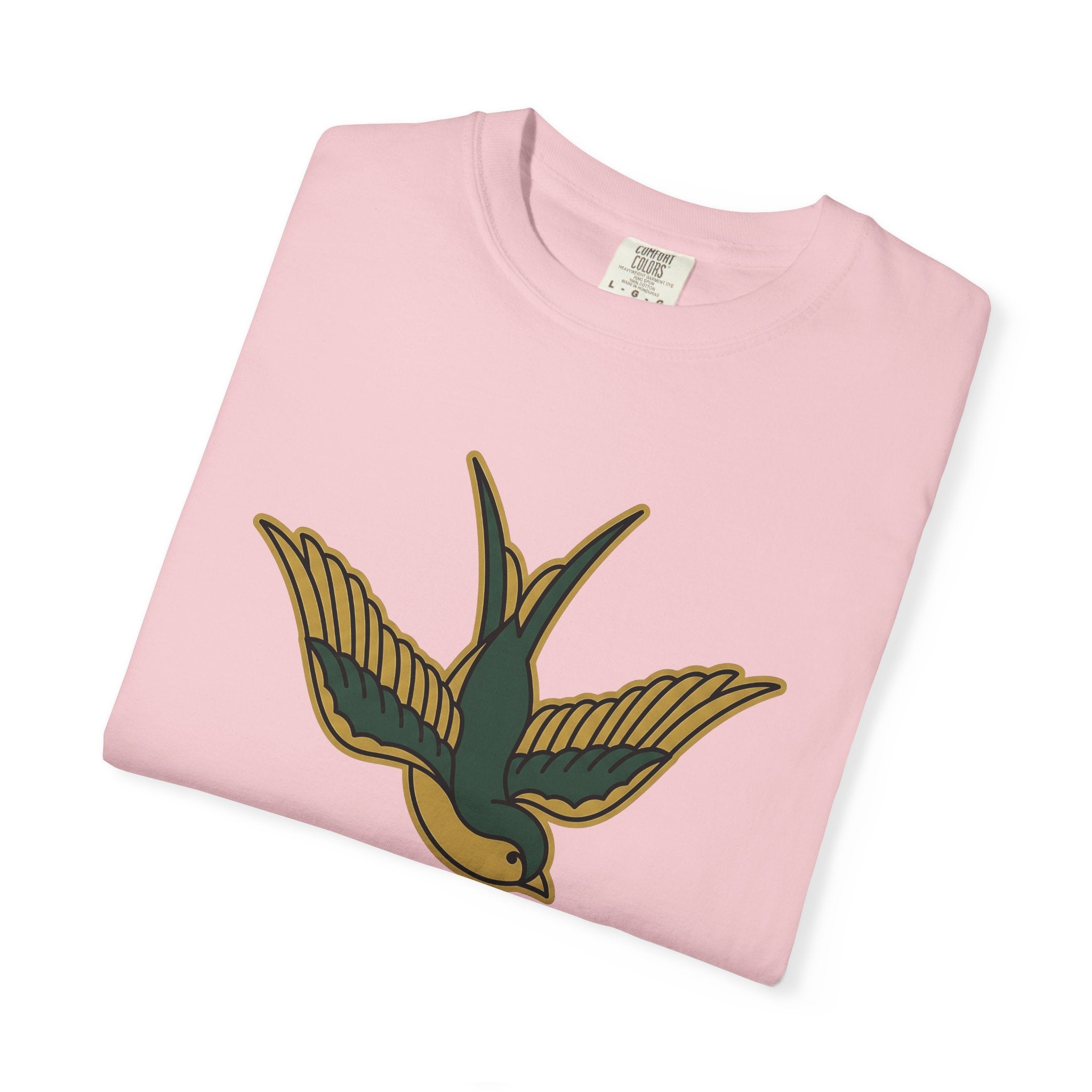 Flying Bird Shirt St. Patrick's Day Luck Gift Women Vintage Tee Bird T-Shirt Lucky Fan Retro Tshirt Fortune Graphic Retro Green Gold Tshirt