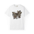 Skull Moth Shirt Halloween Design Gift Women Sketch Tee Deathshead Moth T-Shirt Halloween Fan Drawing Design Graphic Tshirt Horror Bloom