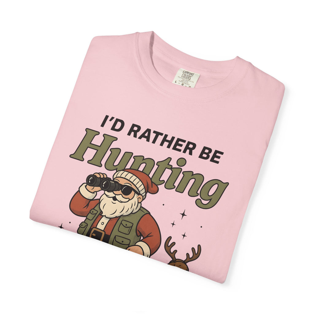 Santa Hunter Shirt Hunting Christmas Gift Women Cartoon Tee Krampus T-Shirt Huntsman Fan Claus Graphic Tshirt Vintage Dog Tshirt