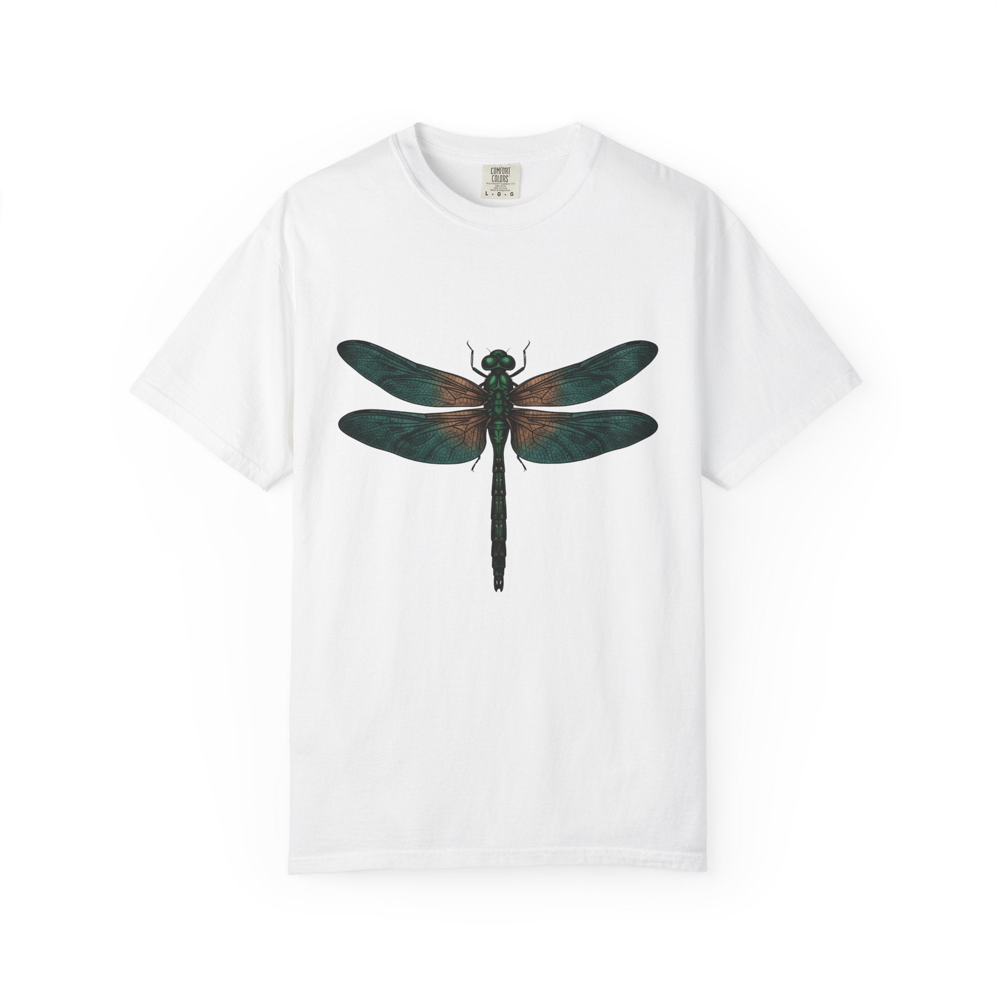 Dragonfly Shirt Animals Outdoors Gift Women Hand Drawn Tee Damselfly T-Shirt Wildlife Enthusiast Illustrated Graphic Outdoorsy Graphic