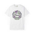 Lavender Floral Wreath Shirt Grandma Floral Gift Women Botanical Tee Wreath T-Shirt Nana Fan Botanical Illustration Floral Design Hand Drawn