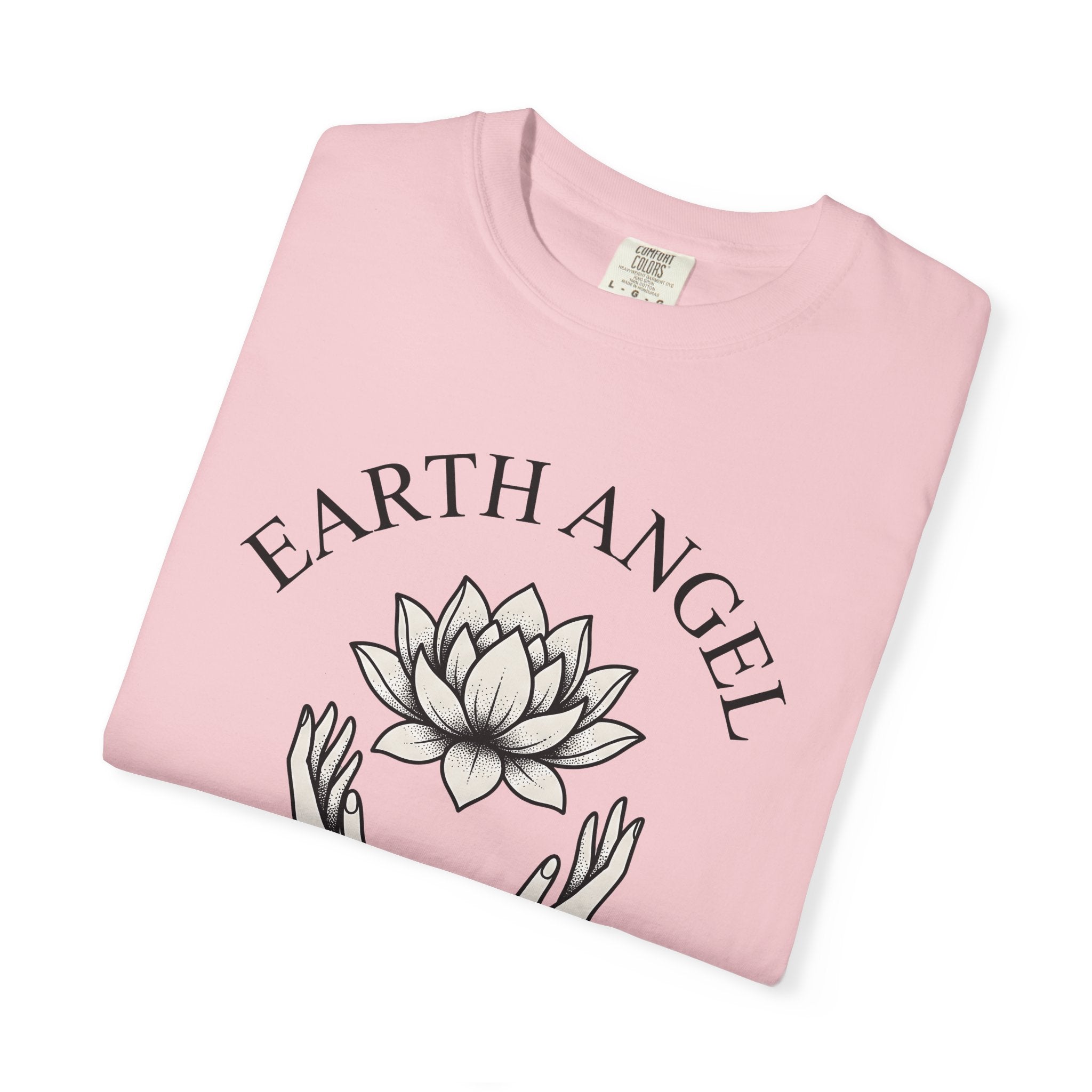 Lotus Hands Shirt Boho Chic Yoga Gift Women Minimalist Tee Mudra T-Shirt Bohemian Enthusiast Simple Tshirt Meditation Graphic Sleek Petals
