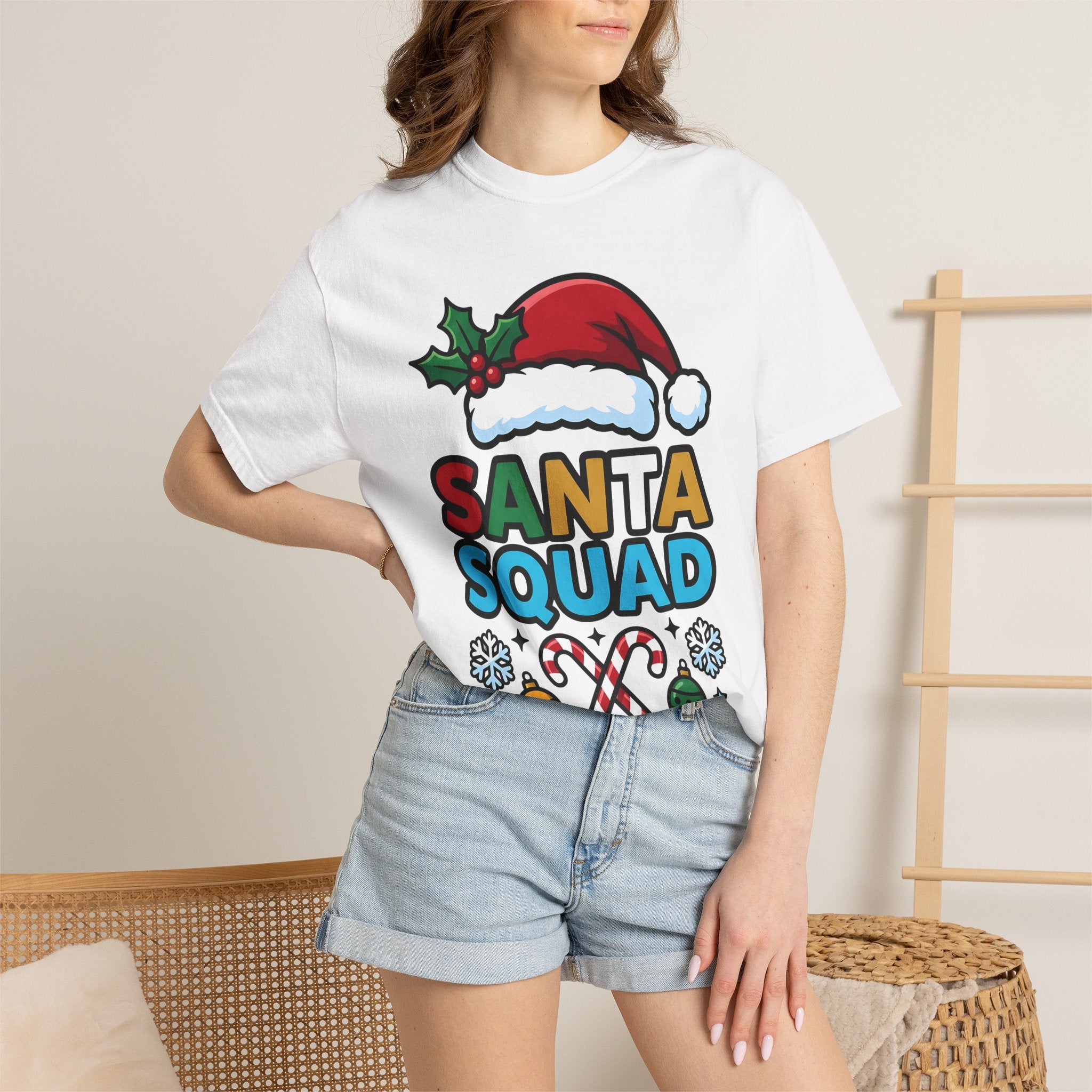 Santa Cap Shirt Christmas Festivity Gift Women Animated Tee Santa Hat T-Shirt Holiday Fan Cartoon Tshirt Celebration Graphic Modern Candy