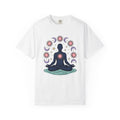Meditating Person Shirt Boho Chic Metaphysical Gift Women Sketch Tee Yogi T-Shirt Bohemian Enthusiast Doodle Tshirt Spiritual Graphic Simple