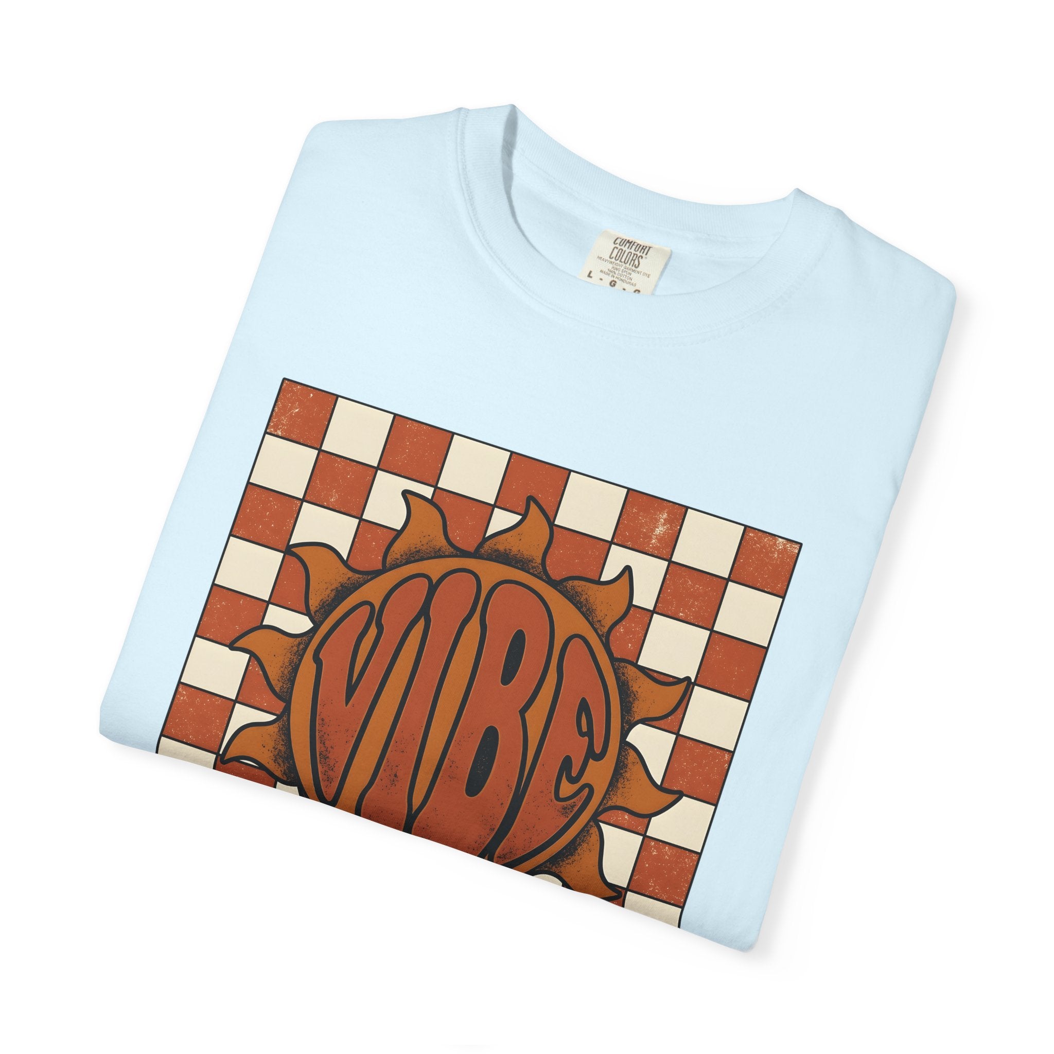 Sun Graphic Shirt Retro Boho Gift Women Retro Tee Solar T-Shirt Retro Fan Groovy Tshirt Hippie Graphic Vintage Checkerboard Tshirt
