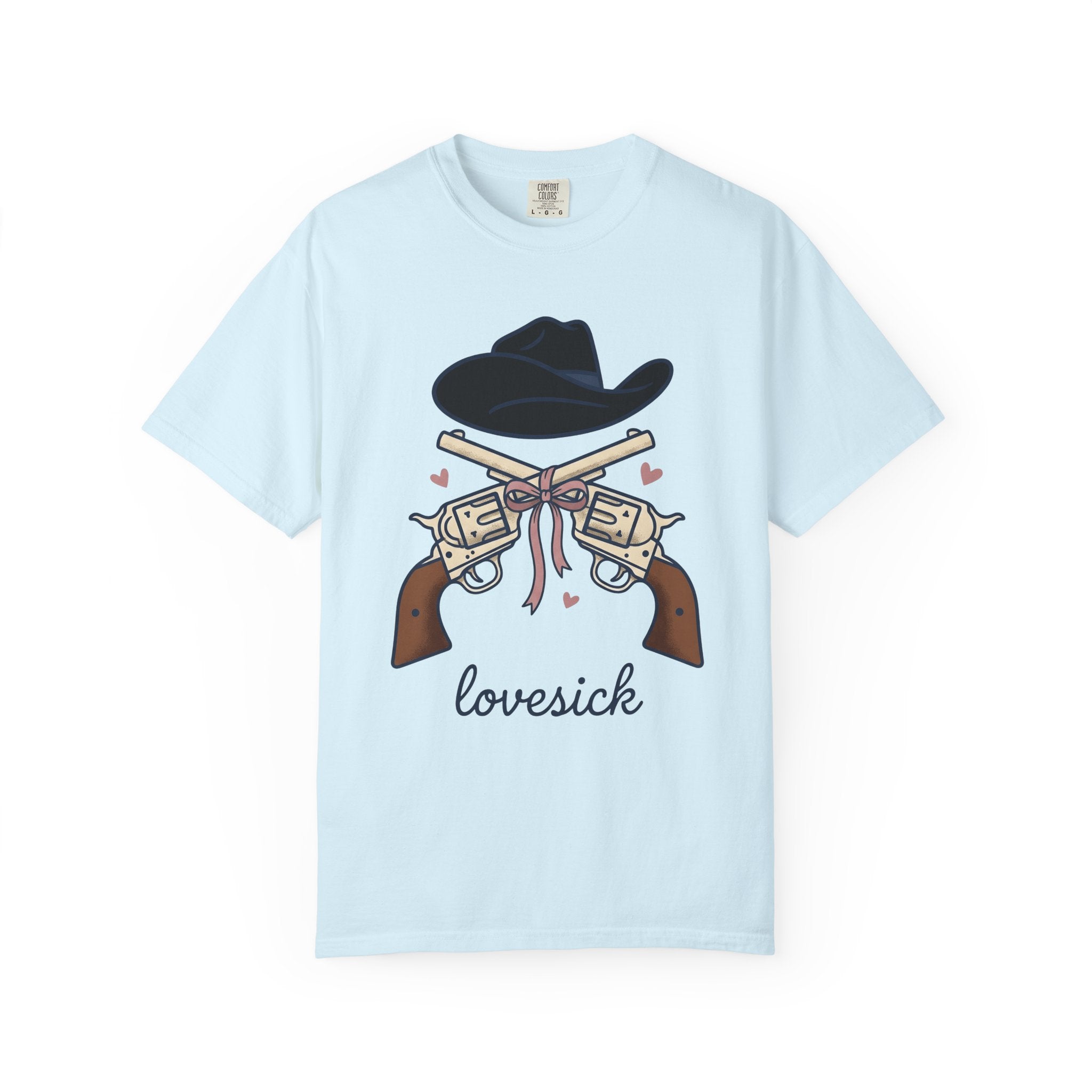 Cowboy Hat Guns Shirt Cowgirl Cowboy Gift Women Comic Tee Gunslinger T-Shirt Cowgirl Fan Cartoon Tshirt Rodeo Graphic Retro Pink Ribbon
