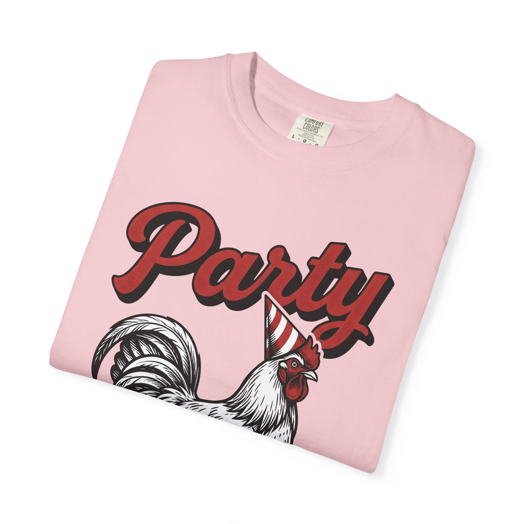 Cock Party Hat Shirt Funny Creatures Gift Women Aged Tee Rooster T-Shirt Humor Fan Vintage Tshirt Beast Graphic Traditional Sprinkles Tshirt