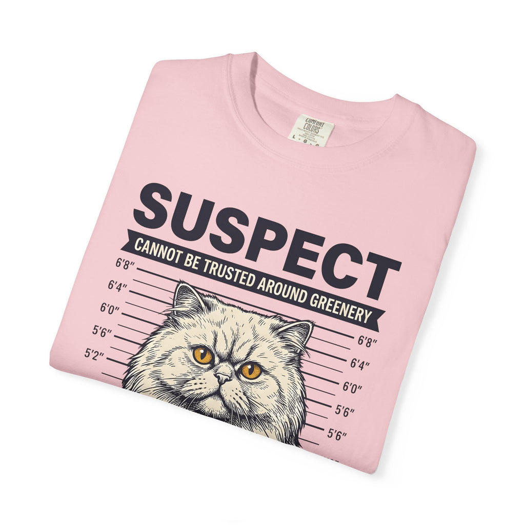 Fluffy Cat Shirt Cat Humor Gift Women Vintage Tee Kitten T-Shirt Feline Fan Retro Tshirt Funny Graphic Hand Drawn Mugshot Tshirt