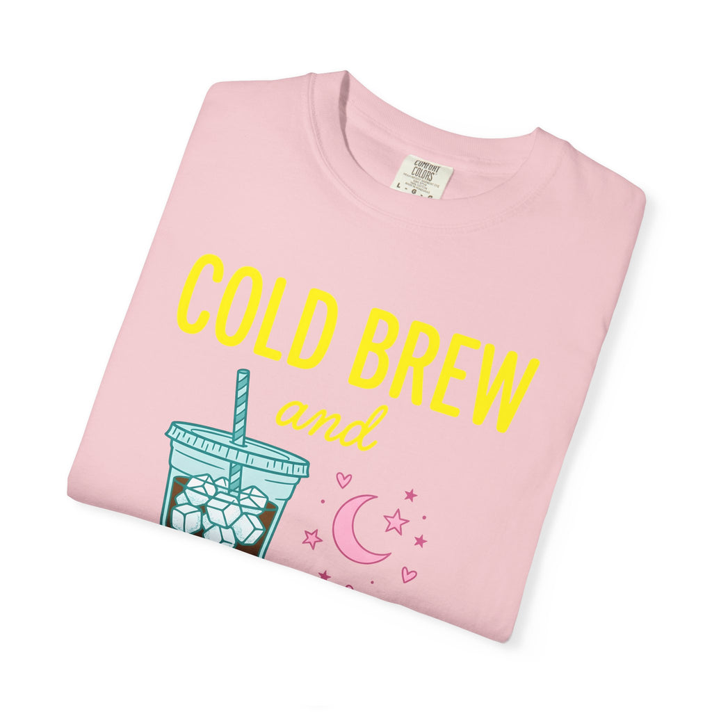 Iced Coffee Shirt Coffee Breakfast Gift Women Playful Tee Cold Brew T-Shirt Coffee Fan Caffeinated Graphic Morning Illustration Minimalist