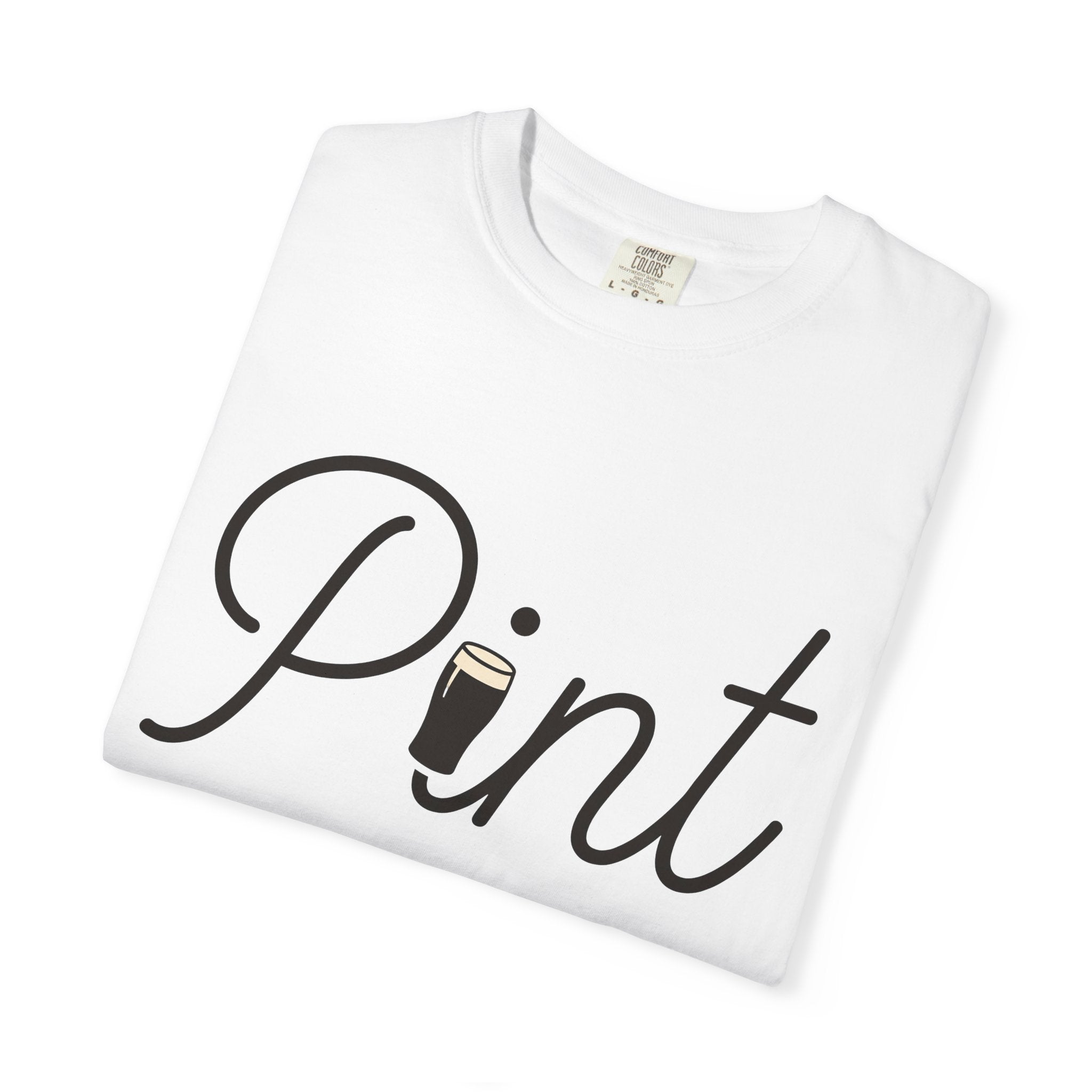 Beer Mug Shirt St Patrick's Day Booze Gift Women Flat Tee Pint Glass T-Shirt Irish Fan Beer Mug Graphic Tshirt Classic Calligraphy Tshirt