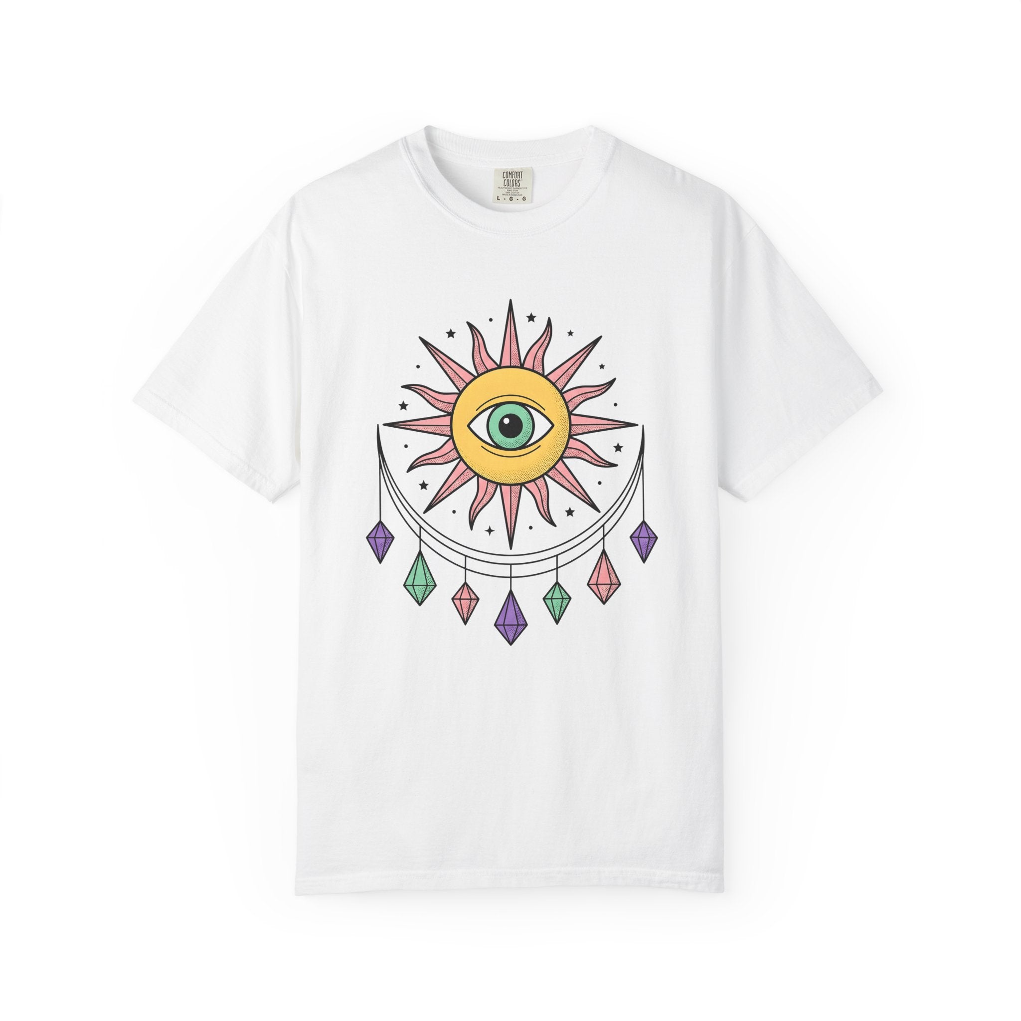 Sun Eye Shirt Boho Chic Metaphysical Gift Women Spiritual Tee Sun T-Shirt Hippie Enthusiast Mystical Tshirt Esoteric Graphic Vintage Gems