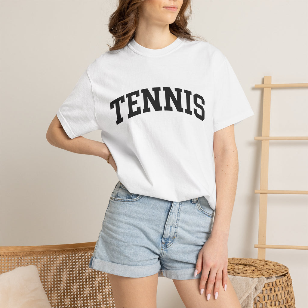 Varsity Lettering Style Shirt Tennis Contender Gift Women Throwback Tee Lettering T-Shirt Tennis Player Tennis Enthusiast Retro Tshirt