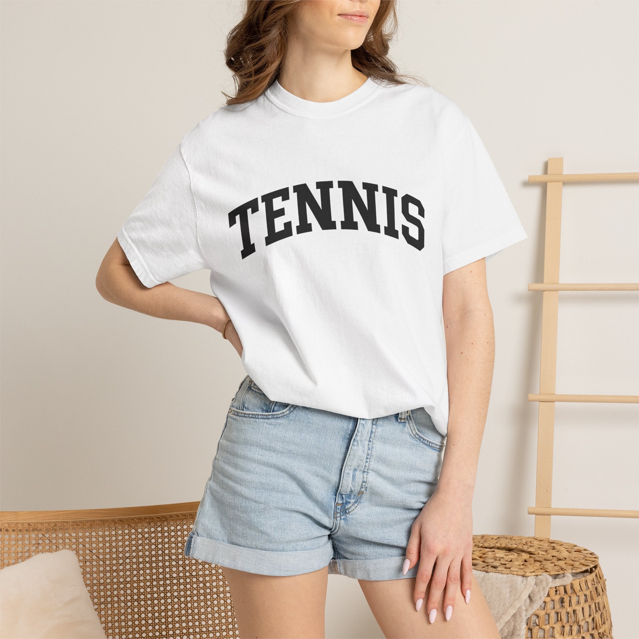 Varsity Lettering Style Shirt Tennis Contender Gift Women Throwback Tee Lettering T-Shirt Tennis Player Tennis Enthusiast Retro Tshirt