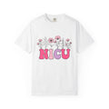 Floral Letters Shirt NICU Nurse Healthcare Gift Women Whimsical Tee Alphabet T-Shirt Nurse Practitioner Enthusiast Illustrative Tshirt