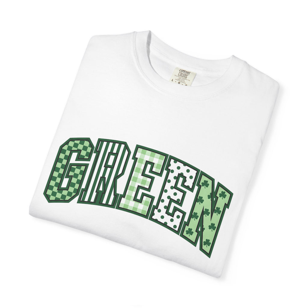 Clover Motif Shirt St. Patrick's Day Event Gift Women Eye Catching Tee Shamrock T-Shirt Holiday Fan Vibrant Tshirt Party Graphic Old School