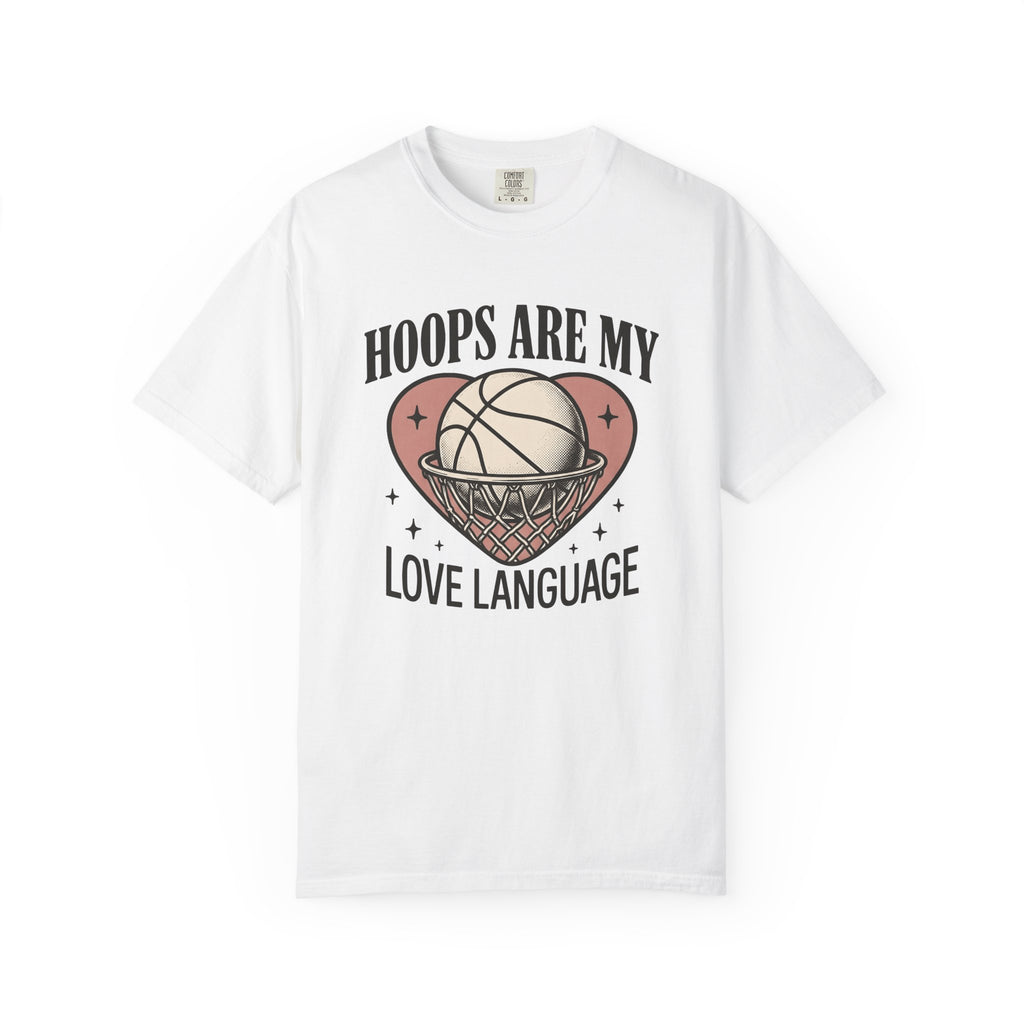 Basketball Net Shirt Sports Ball Game Gift Women Retro Tee Hoop T-Shirt Athlete Fan Basketball Graphic Hand Drawn Heart Shape Tshirt