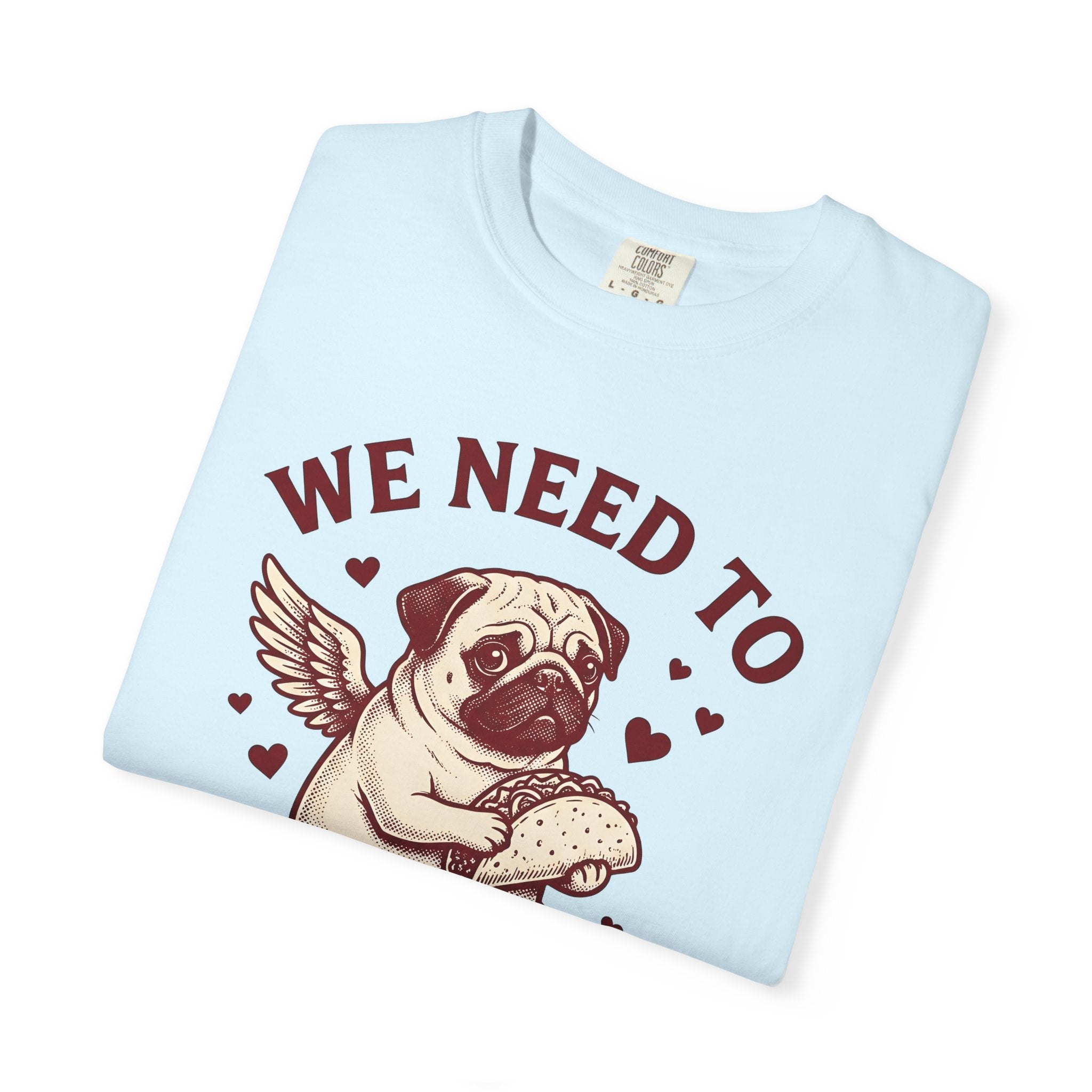 Pug Taco Shirt Valentines Day Dog Gift Women Vintage Tee Taco T-Shirt Valentine Fan Retro Tshirt Dog Graphic Hand Drawn Hearts Tshirt