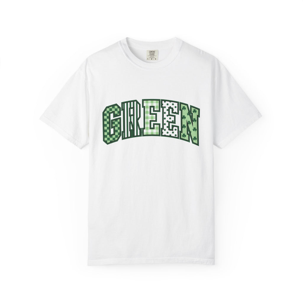 Clover Motif Shirt St. Patrick's Day Event Gift Women Eye Catching Tee Shamrock T-Shirt Holiday Fan Vibrant Tshirt Party Graphic Old School