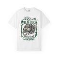Wolf Head Shirt St Patrick's Day Animal Gift Women Tattoo Tee Wolf T-Shirt Luck Fan Traditional Tshirt Creature Graphic Vintage Horseshoe