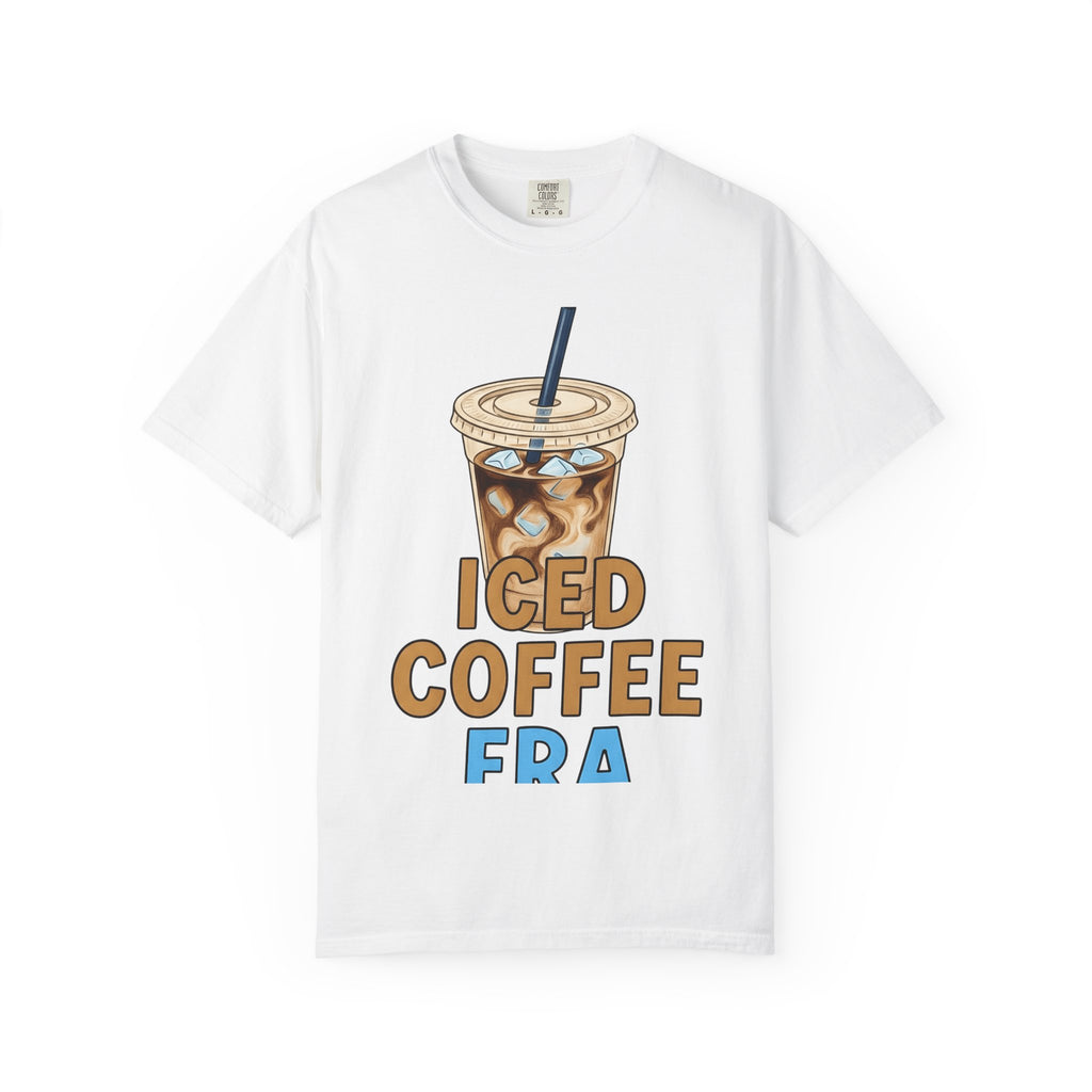 Cold Coffee Cup Shirt Coffee Gourmet Gift Women Comic Tee Coffee Mug T-Shirt Coffee Fan Cartoon Tshirt Gourmet Design Vintage Frozen Cubes