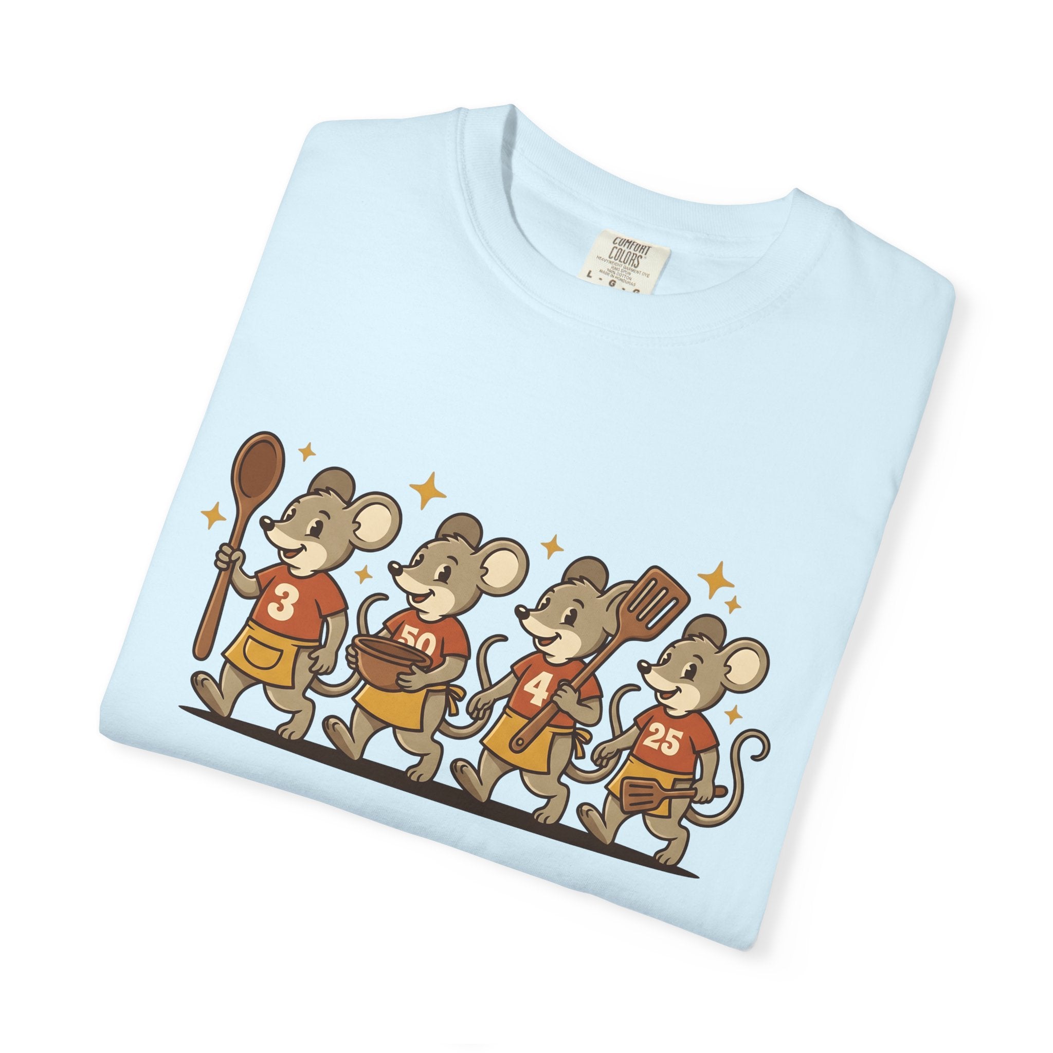 Cooking Mice Shirt Mom Family Gift Women Cartoon Tee Rodent Cooking T-Shirt Mother Fan Rodent Graphic Tshirt Vintage Kitchen Utensils Tshirt