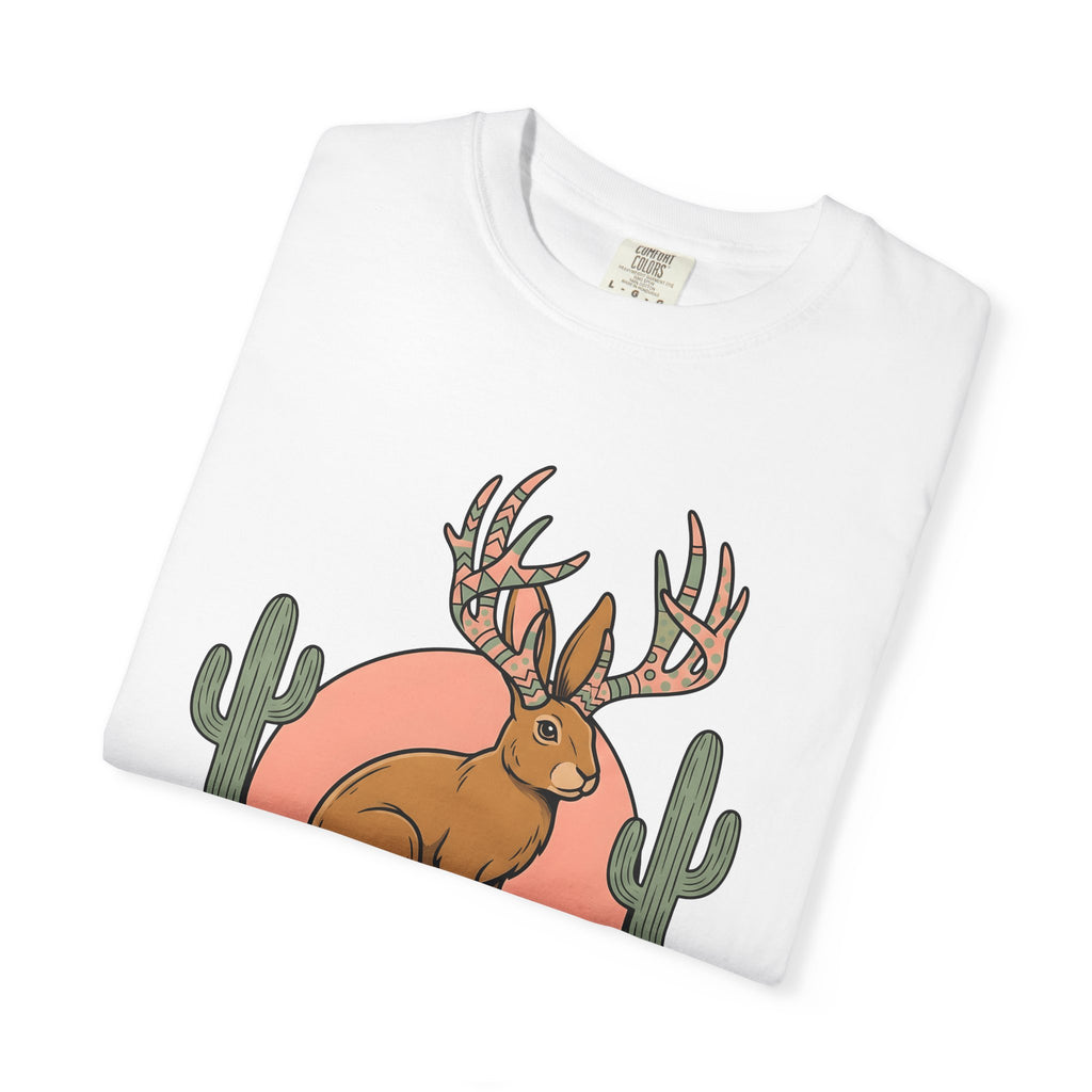 Jackalope Drawing Shirt Easter Critter Gift Women Hippie Tee Jackrabbit T-Shirt Spring Fan Retro Tshirt Creature Graphic Classic Prickly