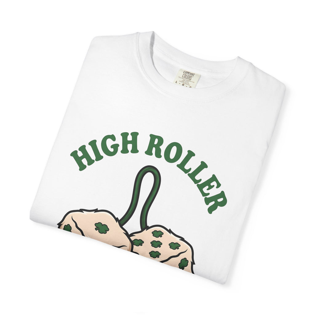 Shamrock Dice Shirt St Patrick's Day Casino Gift Women Cartoon Tee Lucky Charm T-Shirt St Patricks Fan Comic Tshirt Gambling Graphic Retro