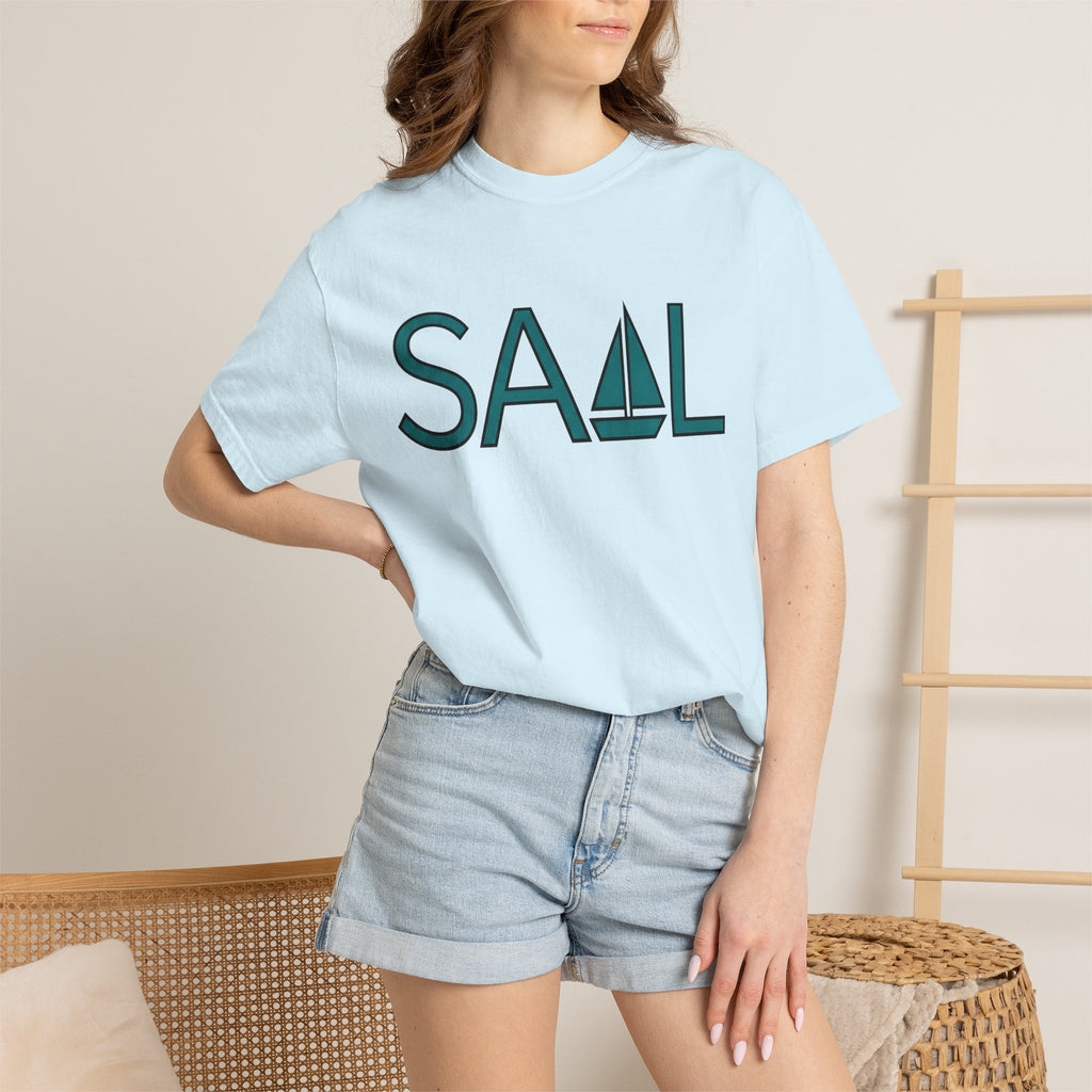 Sailboat Art Shirt Sailing Ocean Gift Women Basic Tee Yacht T-Shirt Sailor Fan Sailing Graphic Sea Design Trendy Boat Tshirt