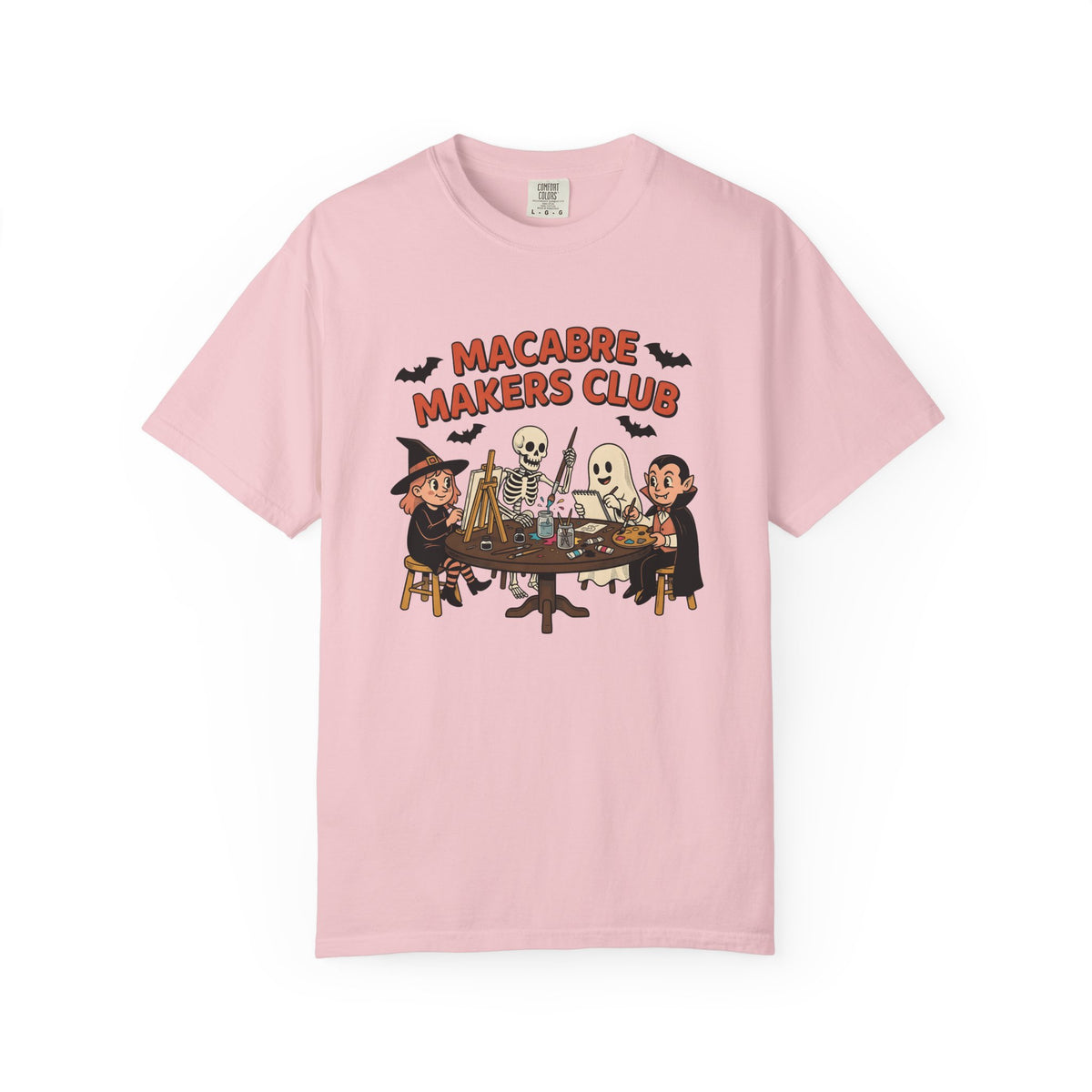 Halloween Figures Shirt Halloween Drawing Unisex Gift Doodle Tee Spooky T-Shirt
