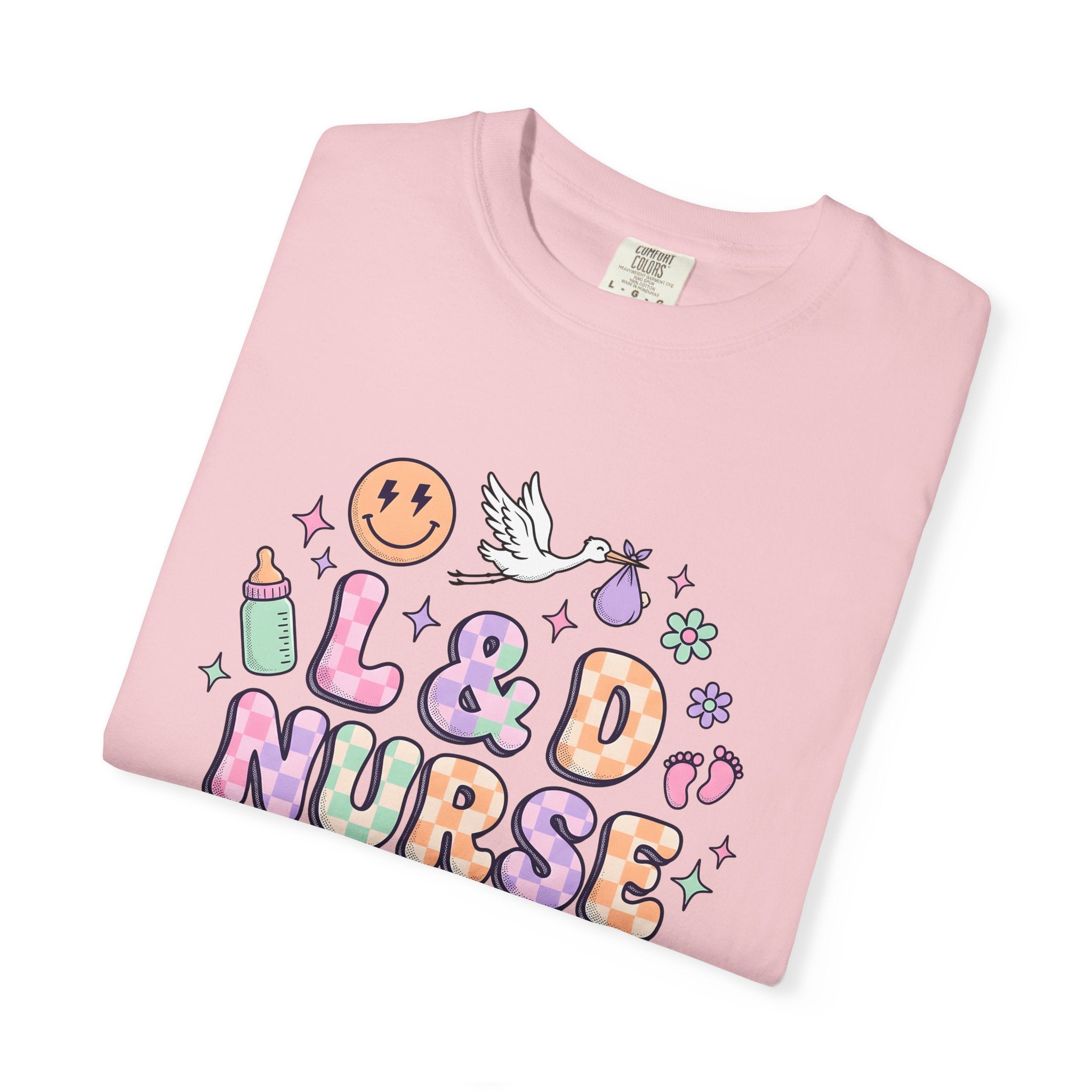 Stork Infant Shirt Nurse Baby Care Gift Women Playful Tee Baby T-Shirt Nursing Enthusiast Cute Tshirt Parenting Graphic Old School Nipple