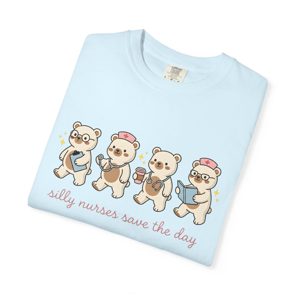 Nurse Stuffed Bear Shirt Nurses Pets Gift Women Chibi Tee Teddy Bear T-Shirt Nurse Enthusiast Cute Tshirt Animal Graphic Animation Doctor