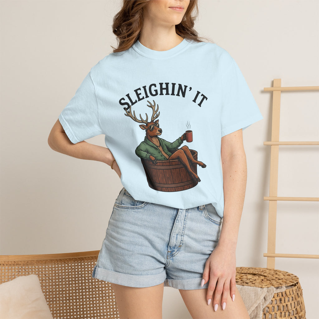 Stag Jacuzzi Shirt Holiday Noel Gift Women Retro Tee Deer T-Shirt Vacation Fan Buck Tshirt Christmas Graphic Vintage Cup Tshirt