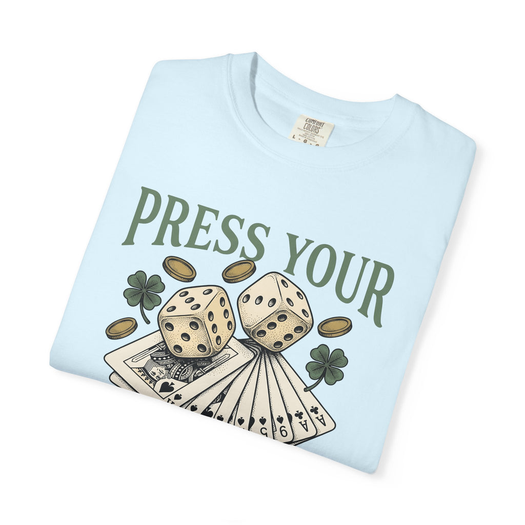 Dice Cards Shirt St. Patrick's Day Casino Gift Women Retro Tee Playing Cards T-Shirt Luck Fan Vintage Tshirt Gambling Graphic Sketch Four