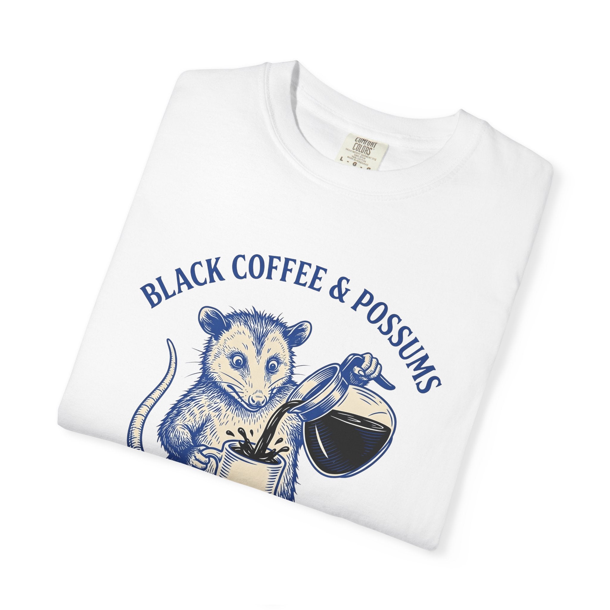 Opossum Coffee Mug Shirt Coffee Wildlife Gift Women Retro Tee Possum T-Shirt Coffee Fan Java Enthusiast Vintage Tshirt Animal Graphic Sketch