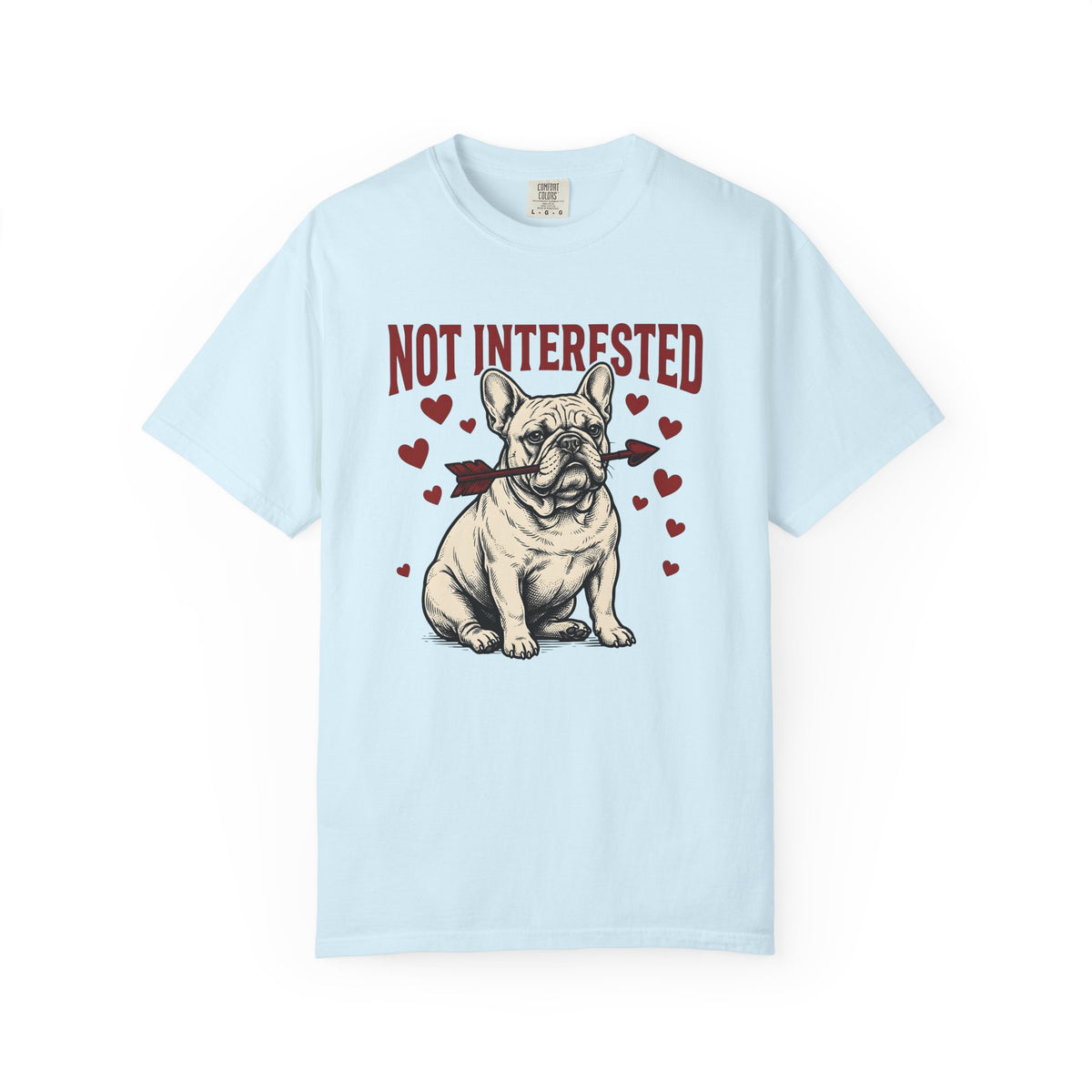 French Bulldog Shirt St. Valentine's Day Animal Unisex Gift Old School Tee