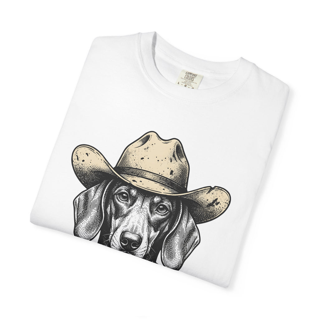 Cowboy Dog Shirt Dog Ranch Gift Women Old-Fashioned Tee Cowdog T-Shirt Dog Fan Retro Tshirt Farm Graphic Doodle Kerchief Tshirt