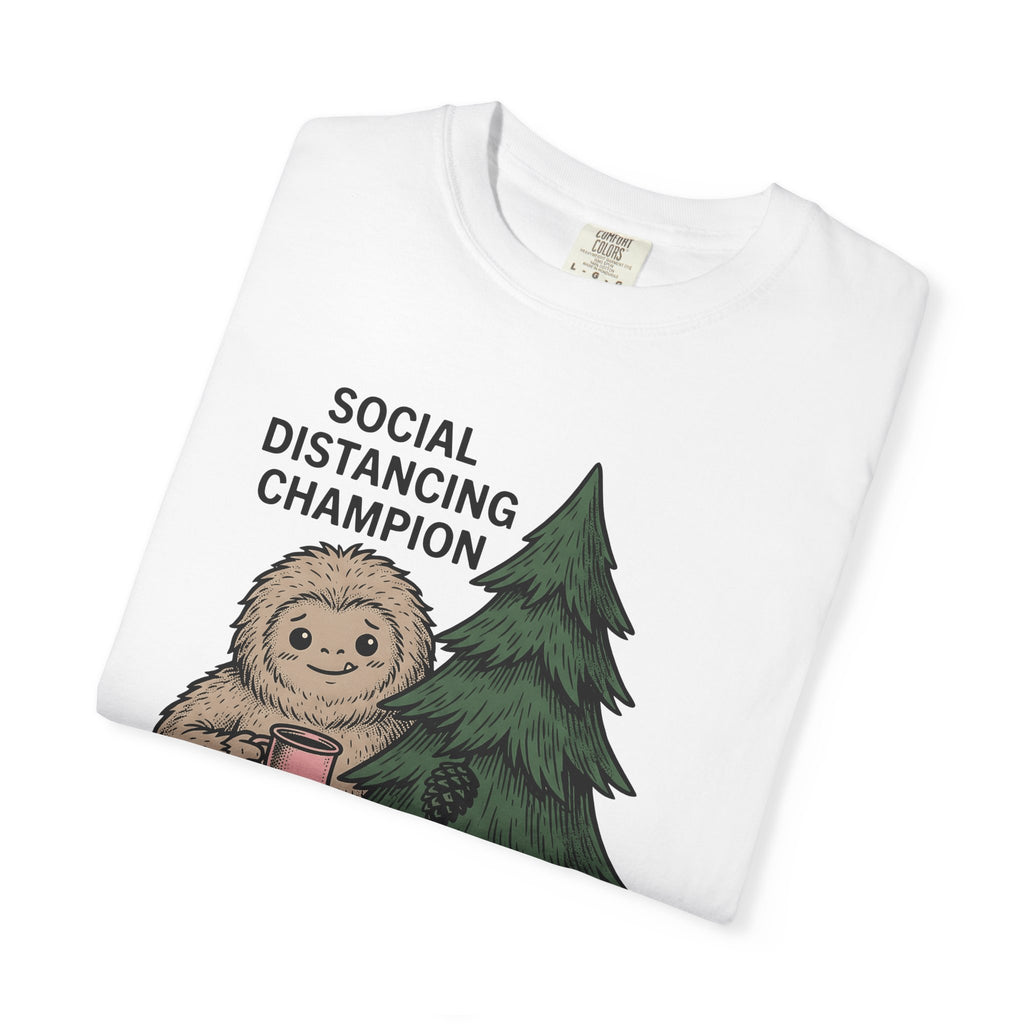 Sasquatch Coffee Shirt Funny Camping Gift Women Comic Tee Bigfoot Coffee T-Shirt Humor Fan Cartoon Tshirt Outdoor Graphic Retro Fir Tree