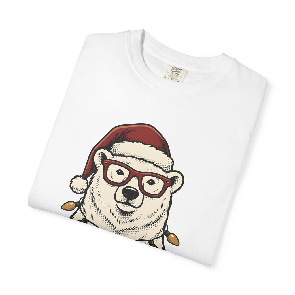 Arctic Bear Shirt Christmas Wildlife Gift Women Sketch Tee Polar Bear T-Shirt Xmas Fan Drawing Graphic Retro Cones Tshirt