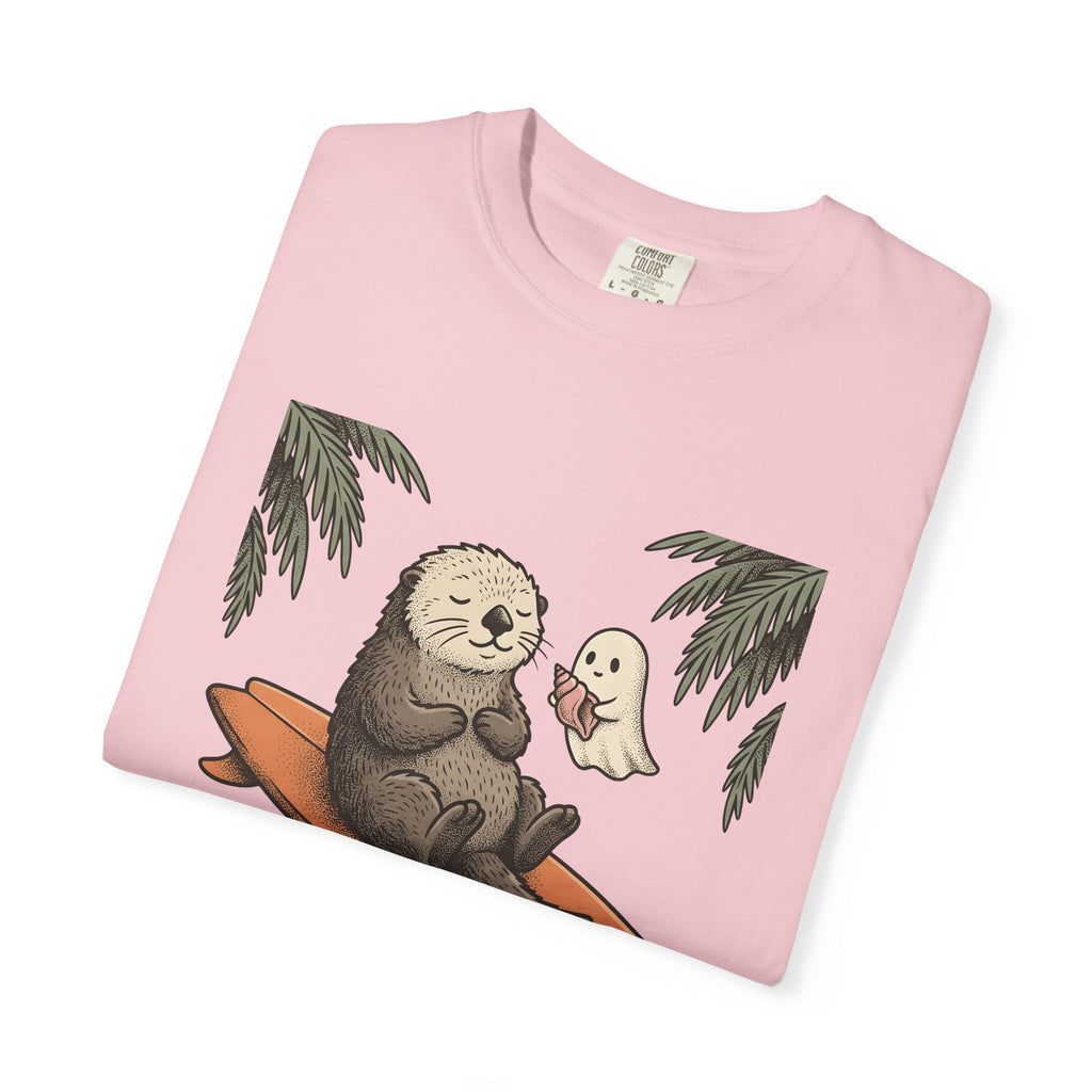 Otter Board Shirt Sports Shore Gift Women Adorable Tee Surfboard T-Shirt Athlete Fan Boho Tshirt Coastal Graphic Retro Spirit Tshirt
