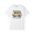 Doggy Camper Shirt Dog Journey Gift Women Cartoony Tee Puppy Camper T-Shirt Dog Fan Canine Tshirt Travel Graphic Classic Wave Board Tshirt