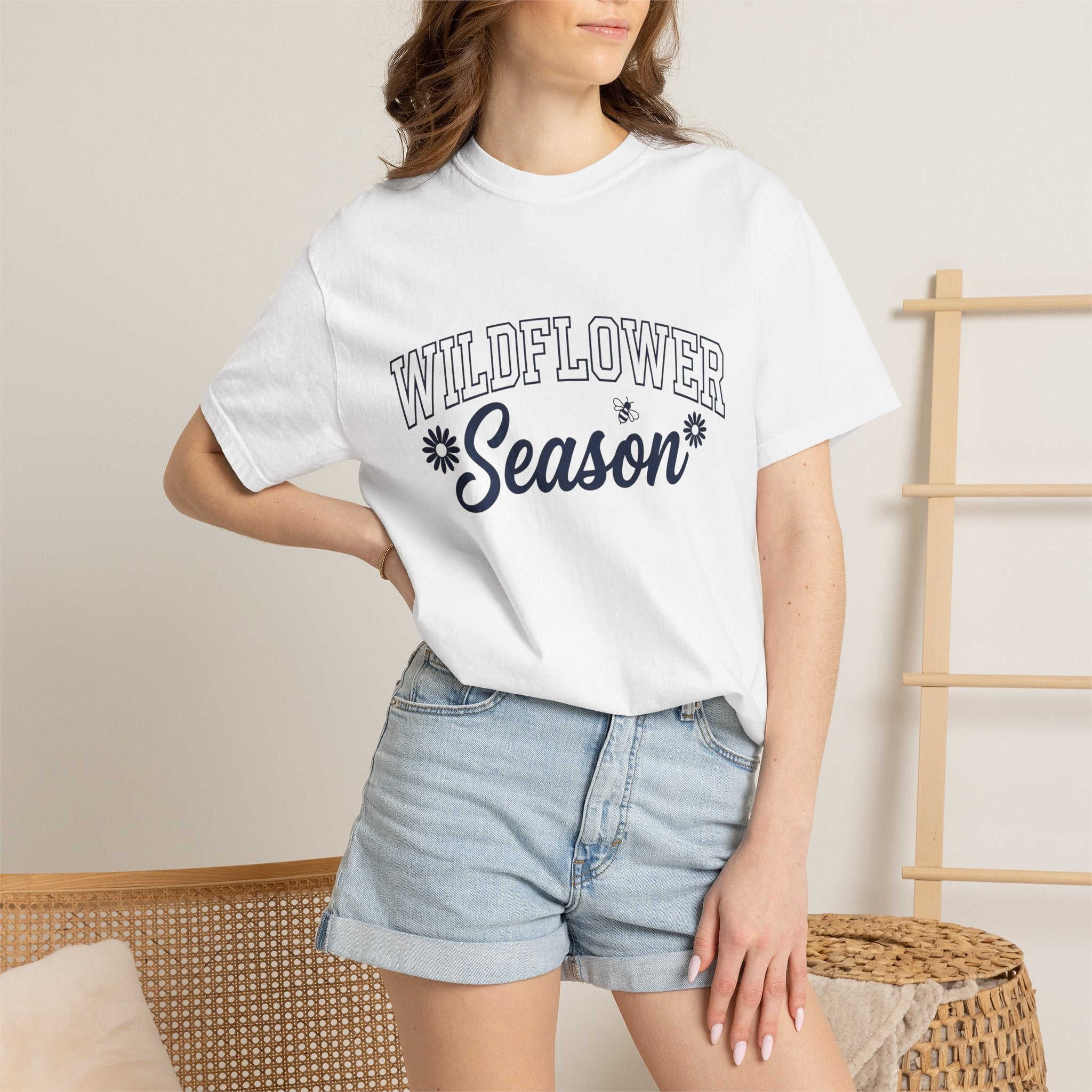Wildflower Design Shirt Wildflower Outdoors Gift Women Contemporary Tee Floral T-Shirt Wildflower Fan Modern Tshirt Outdoor Graphic Simple