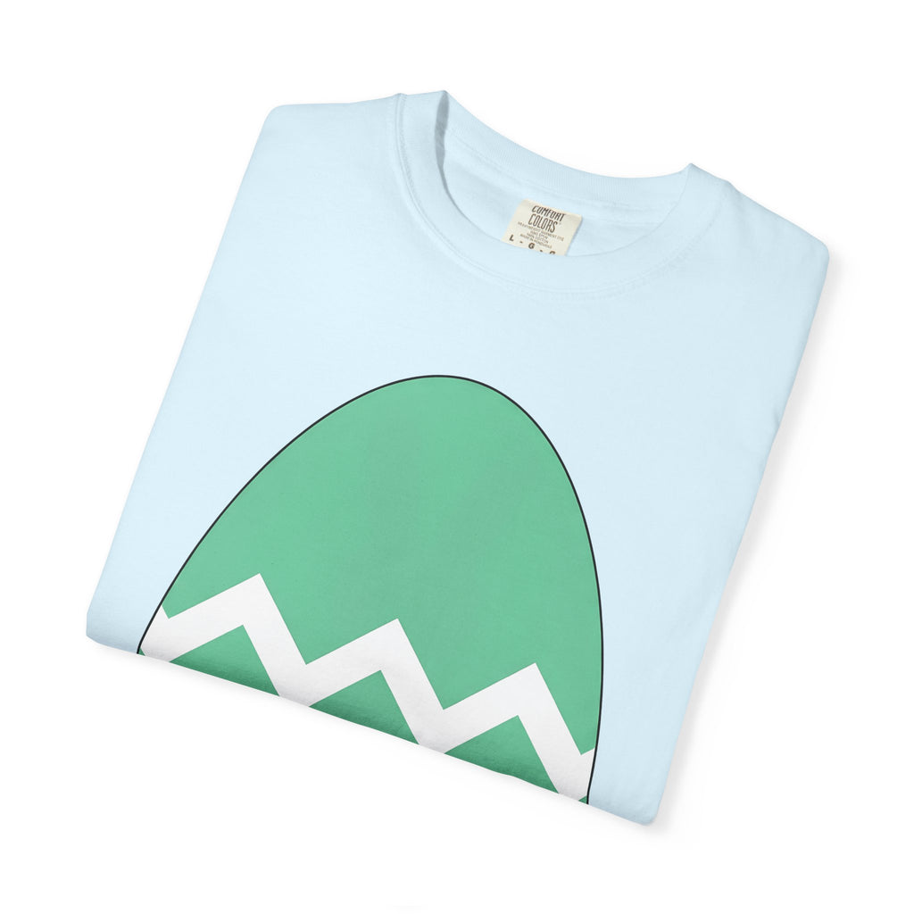 Egg Shirt Easter Festival Gift Women Simple Tee Oval T-Shirt Easter Fan Minimalist Tshirt Celebration Graphic Contemporary Stripe Design