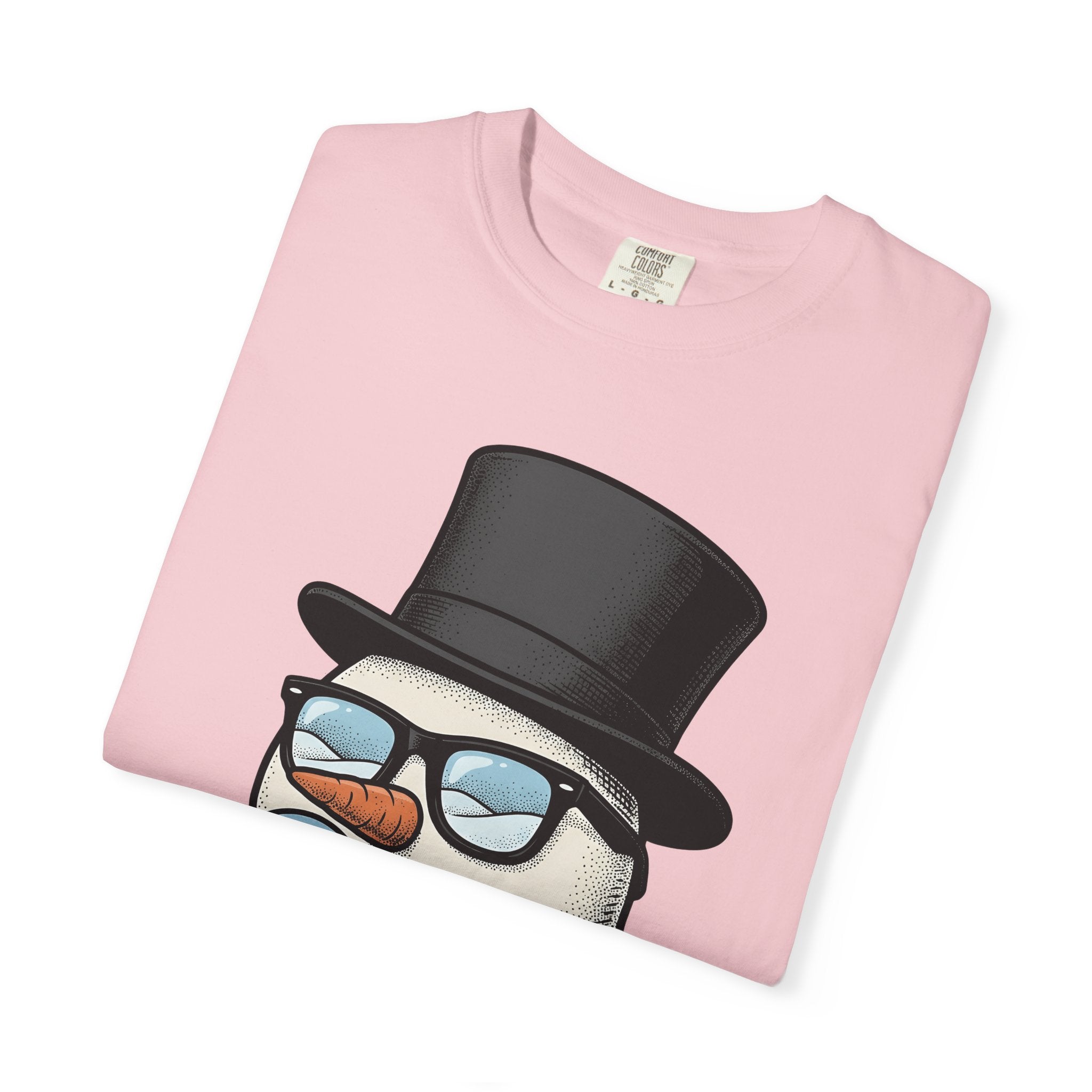 Snowman Art Shirt Christmas Festive Gift Women Caricature Tee Frosty T-Shirt Holiday Fan Cartoon Tshirt Celebration Graphic Classic Sun