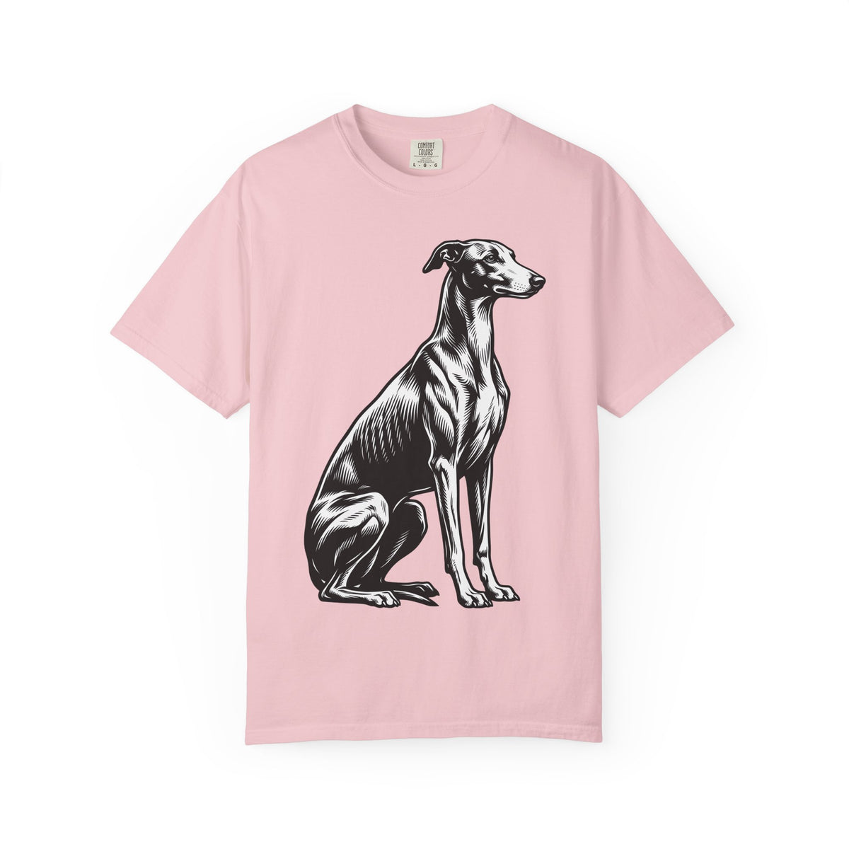Greyhound Dog Shirt Dog Pet Unisex Gift Woodcut Tee Whippet T-Shirt Dog Fan