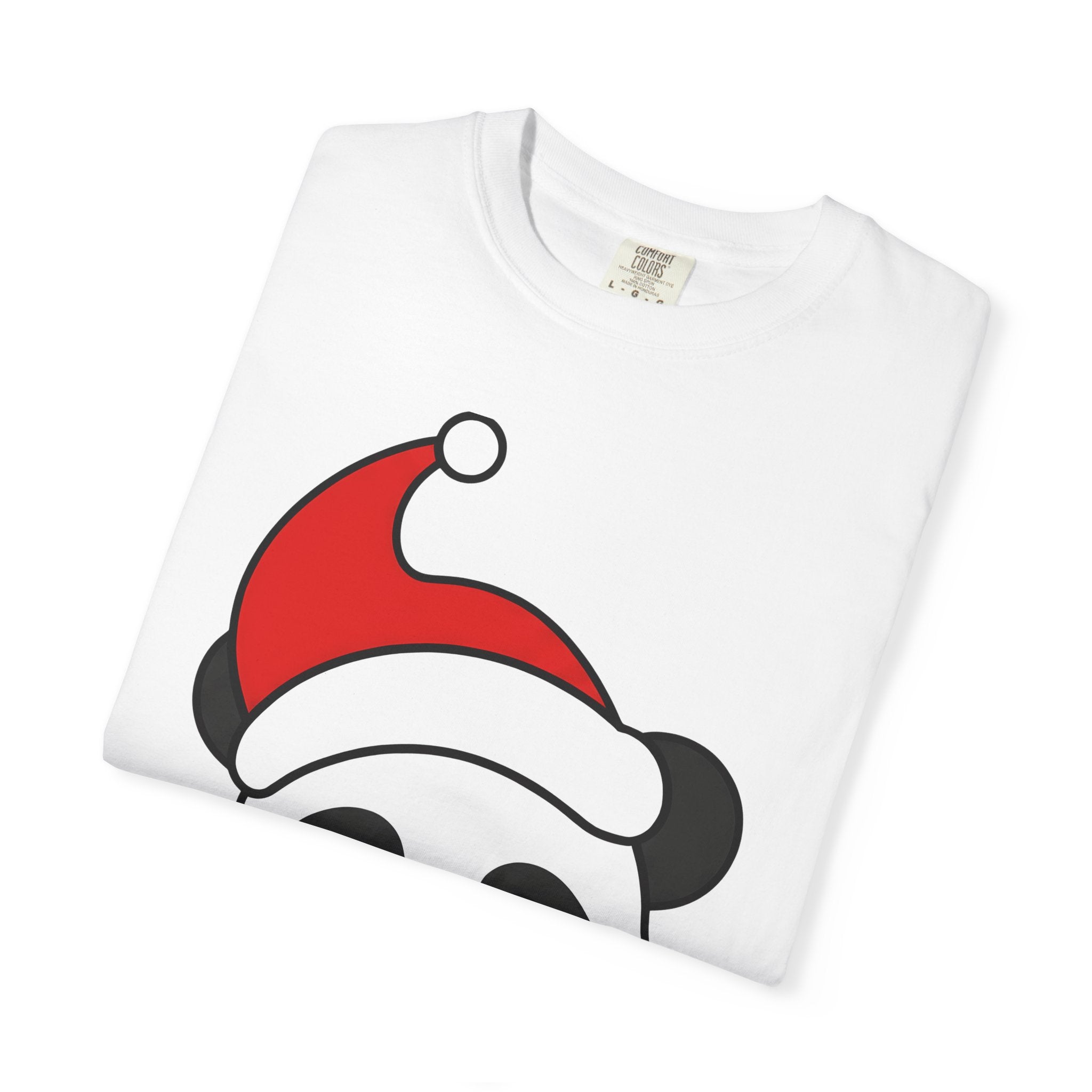 Panda Christmas Hat Shirt Animals Holiday Gift Women Kawaii Tee Panda Bear T-Shirt Animal Fan Cute Tshirt Christmas Graphic Cartoon Santa