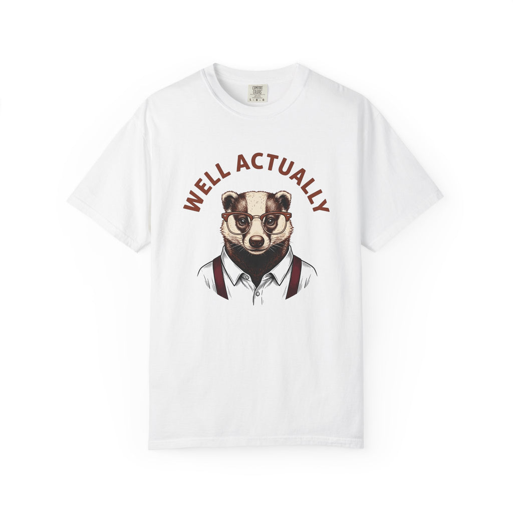 Badger Specs Shirt Funny Fauna Gift Women Classic Tee Badger T-Shirt Humor Fan Vintage Tshirt Wildlife Graphic Line Art Suspenders Tshirt